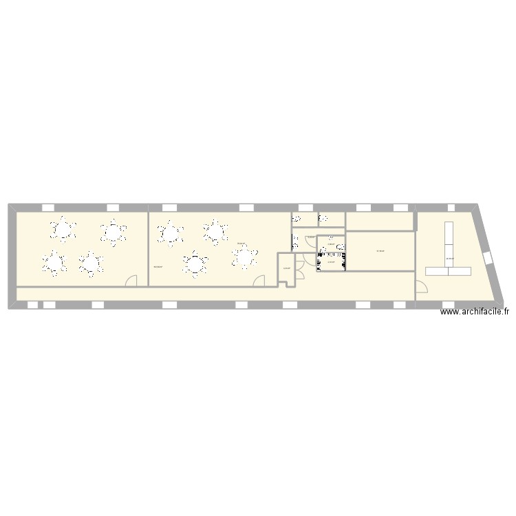 ETAGE SAINT ROME . Plan de 8 pièces et 260 m2