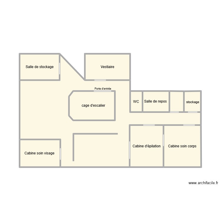 Plan de l'institut . Plan de 10 pièces et 47 m2