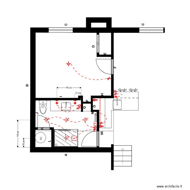 Giguère Électrique. Plan de 1 pièce et 0 m2