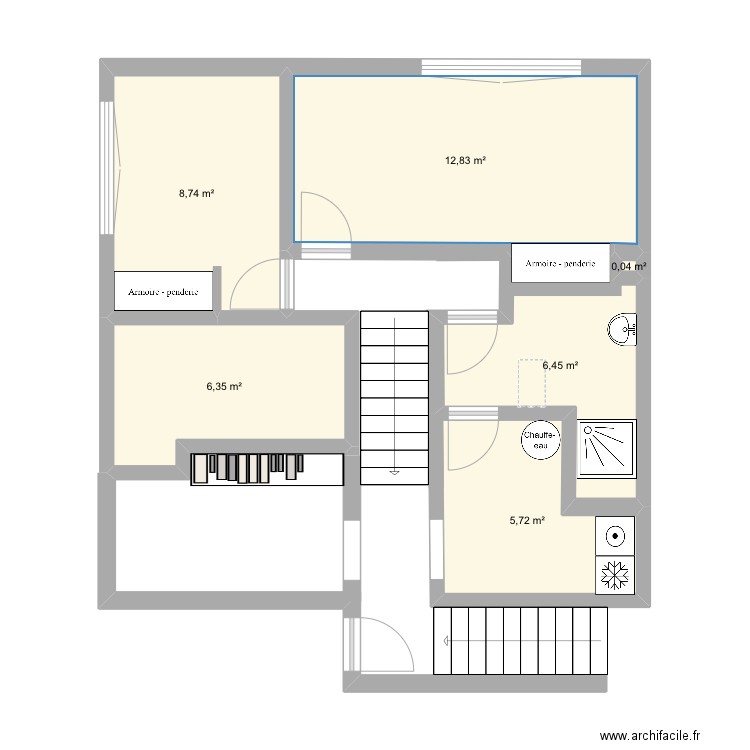 Garrigue 31. Plan de 6 pièces et 40 m2