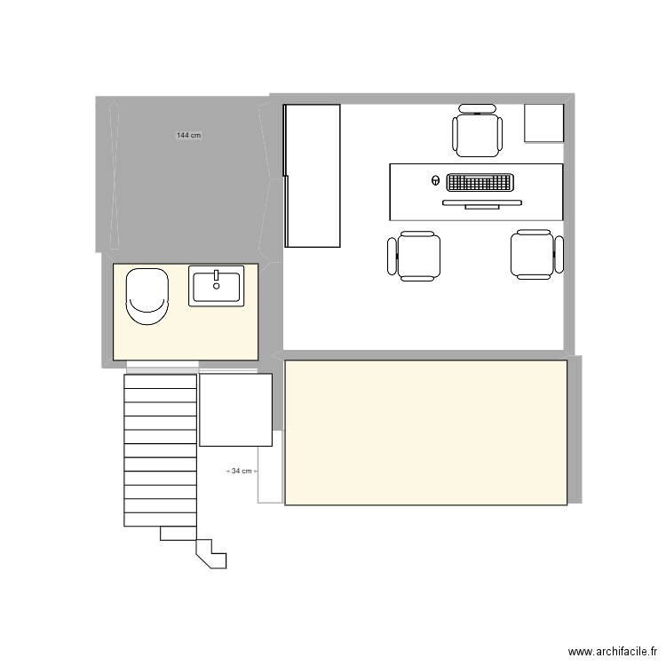 Bureau. Plan de 1 pièce et 0 m2