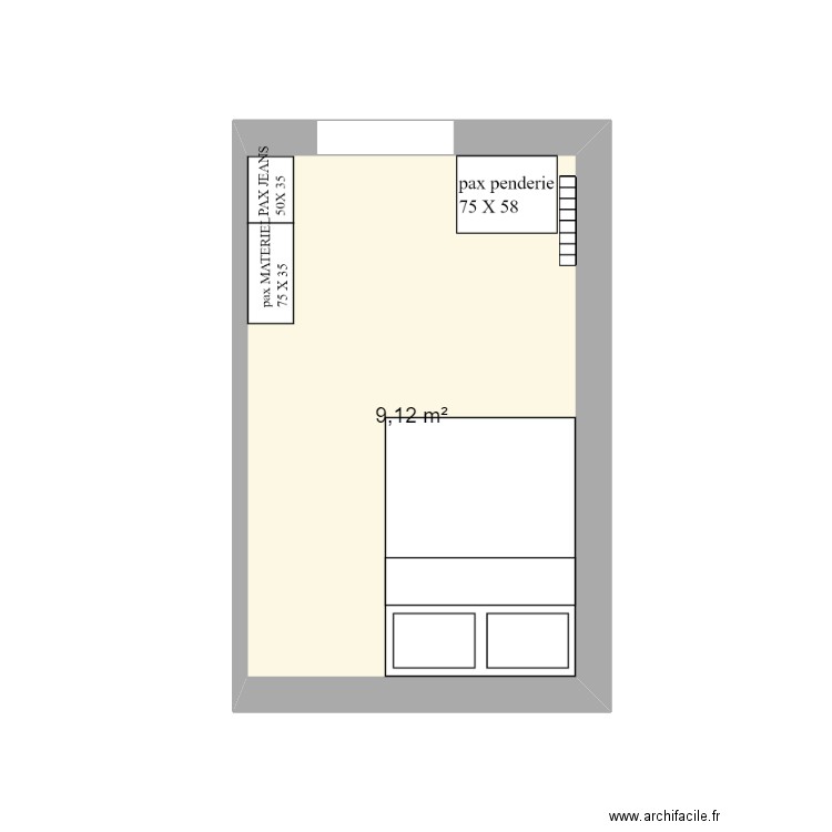 Plan chambre moi. Plan de 1 pièce et 9 m2