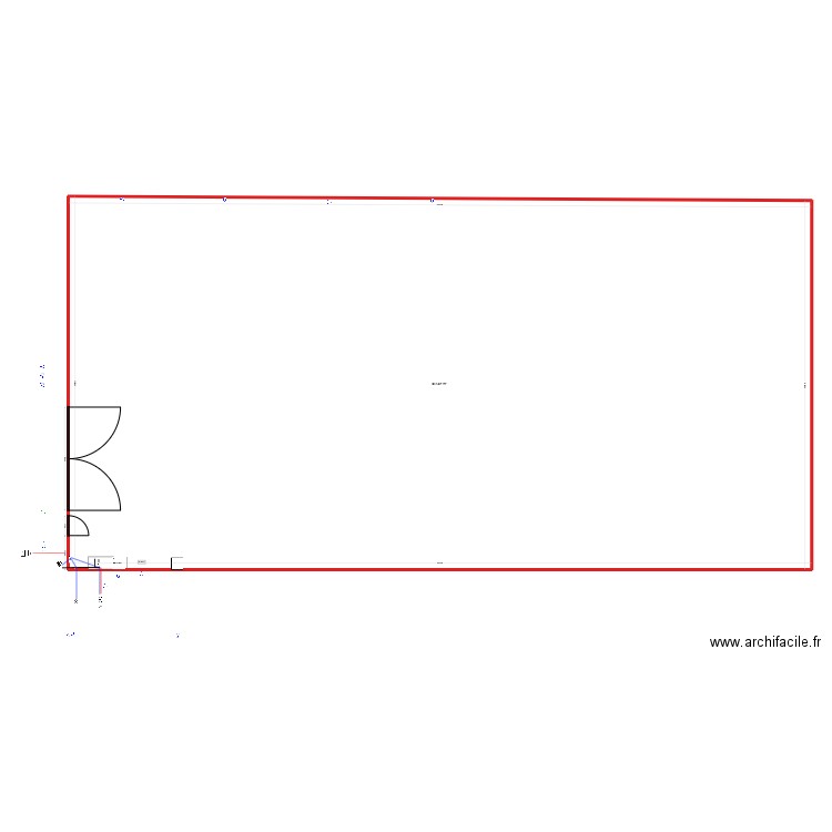 poussay. Plan de 1 pièce et 645 m2