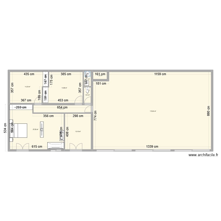 Villa Tarzan 4. Plan de 11 pièces et 394 m2