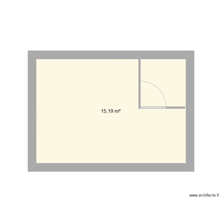 Tiny House. Plan de 1 pièce et 15 m2