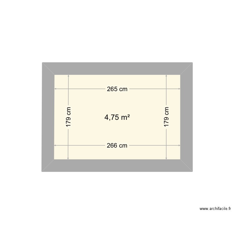 206. Plan de 1 pièce et 5 m2