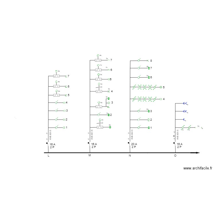 unifilaire L. Plan de 0 pièce et 0 m2