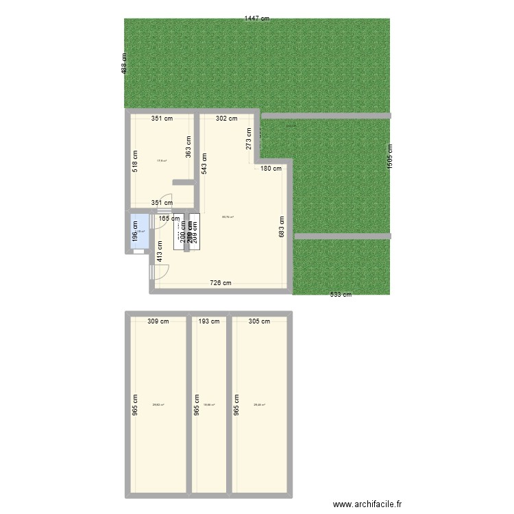 plan 2. Plan de 6 pièces et 149 m2