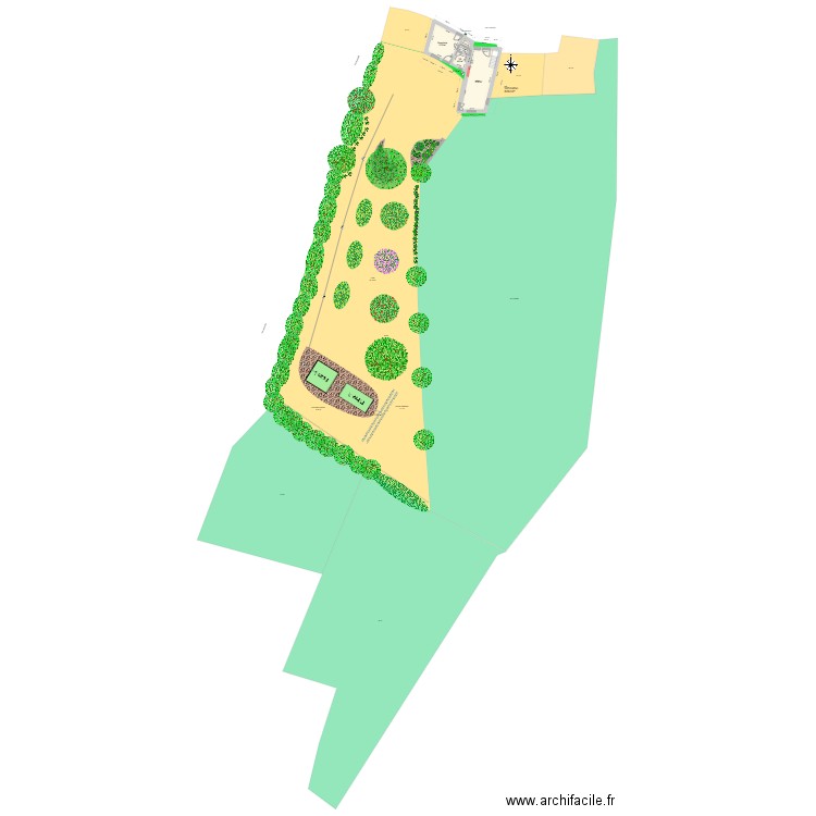 D1430 1431 D1433 après travaux V1. Plan de 8 pièces et 90 m2