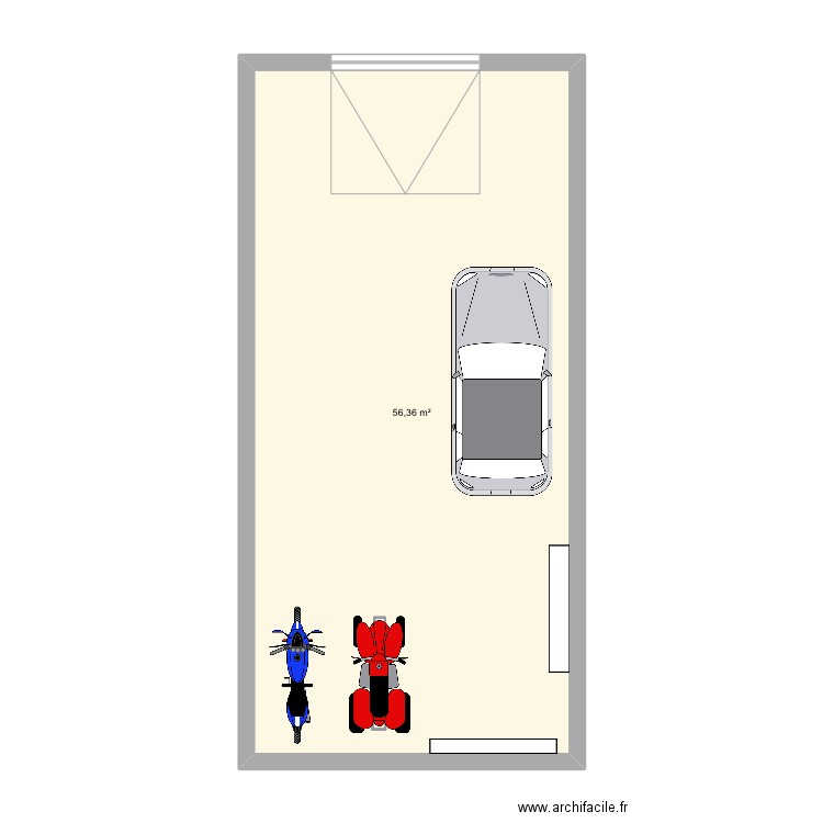 Plan 3 angles. Plan de 6 pièces et 86 m2