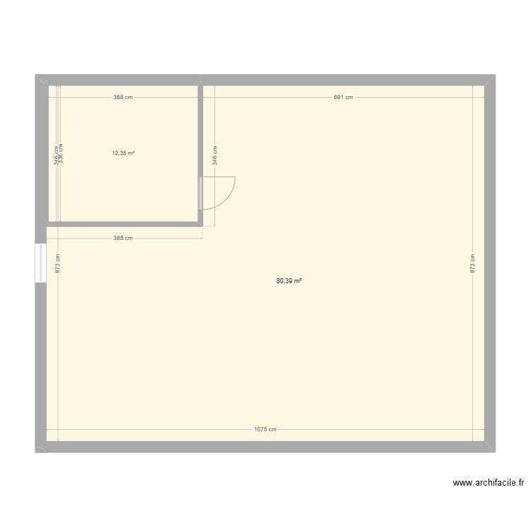 ESSAI 1. Plan de 2 pièces et 93 m2