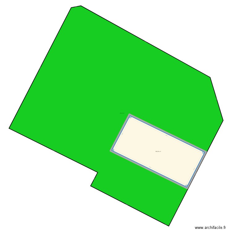 PLan de masse LA villeneuve. Plan de 1 pièce et 96 m2