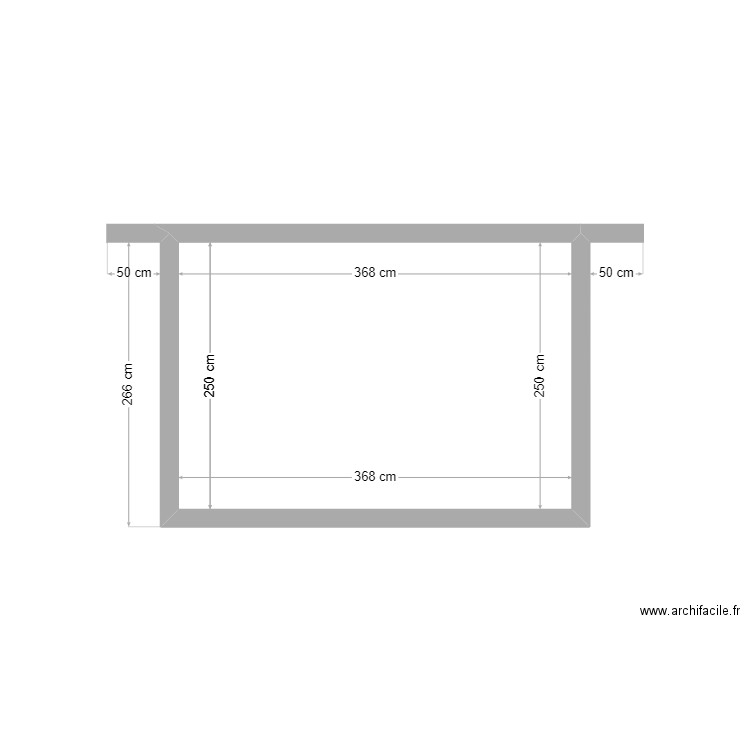 plan Gégé face voisin. Plan de 1 pièce et 9 m2