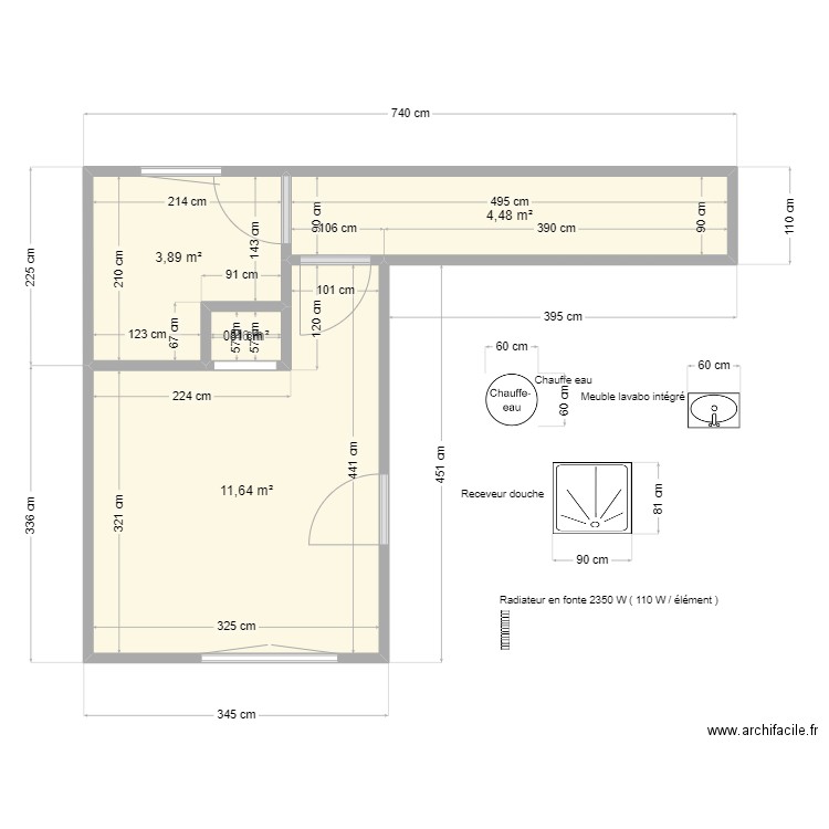 Maison Mina actuelle objets à part. Plan de 4 pièces et 20 m2