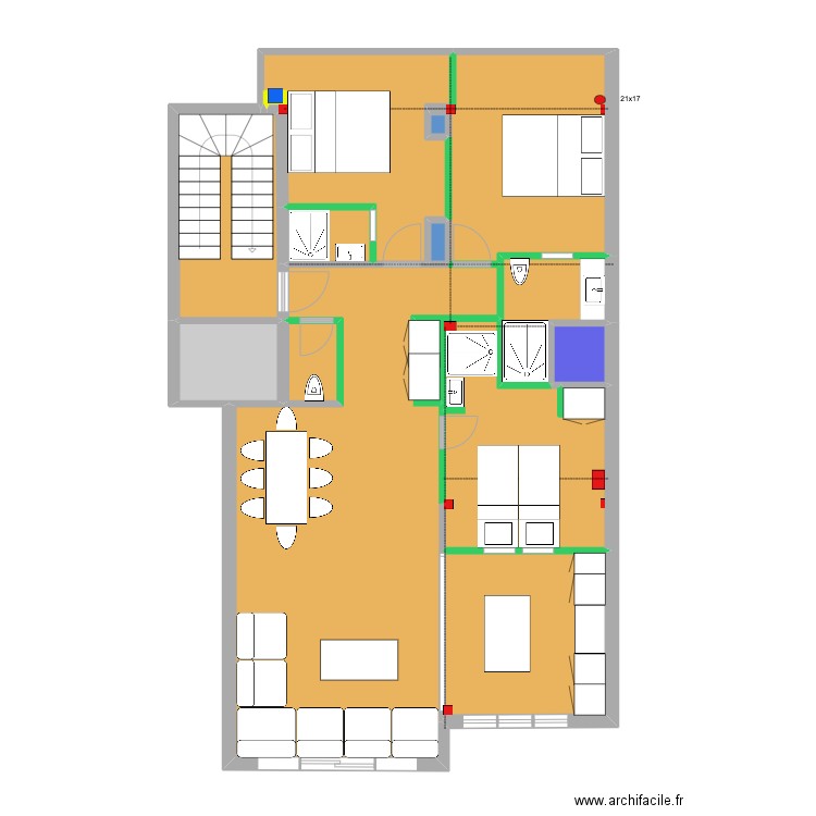 Meerlaan Construction Dulait 3. Plan de 11 pièces et 95 m2