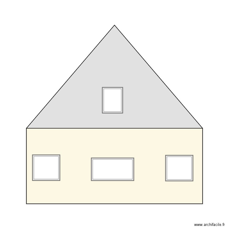 Plan existant face ouest V1. Plan de 0 pièce et 0 m2