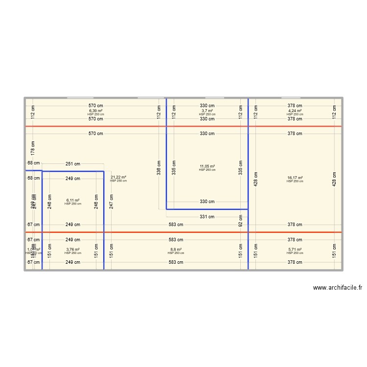 plan etable 1. Plan de 11 pièces et 88 m2