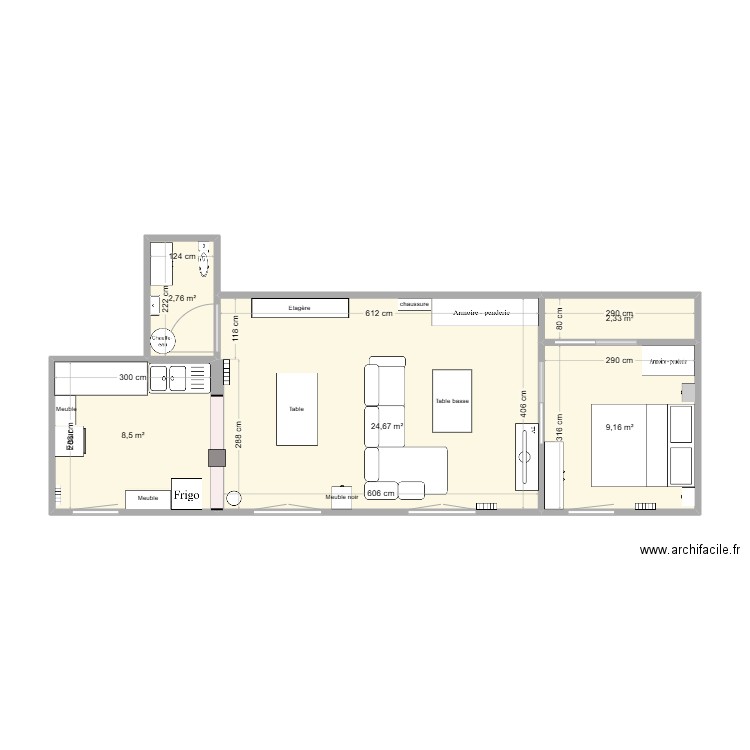 Lamorlaye_bis2. Plan de 5 pièces et 47 m2