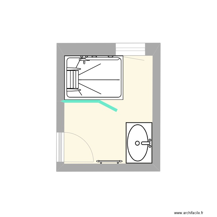 SCHNEIDER PROJET. Plan de 1 pièce et 4 m2