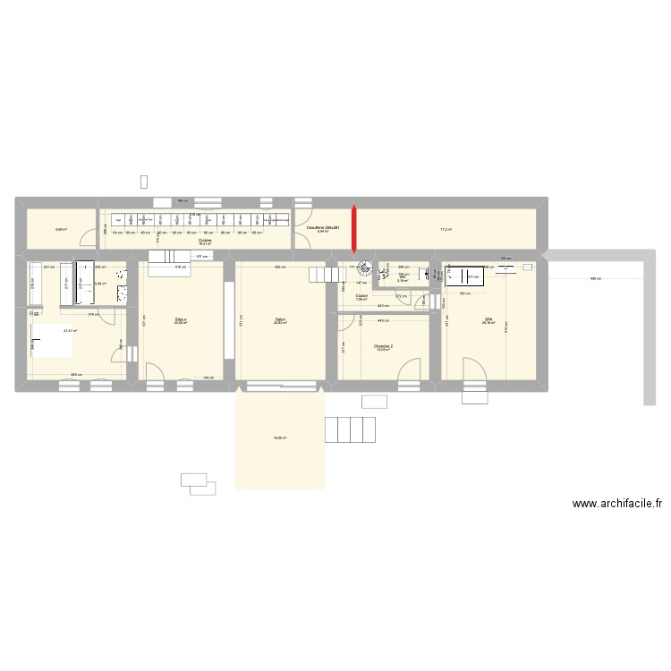 Plan Pierre de loire 1. Plan de 13 pièces et 190 m2