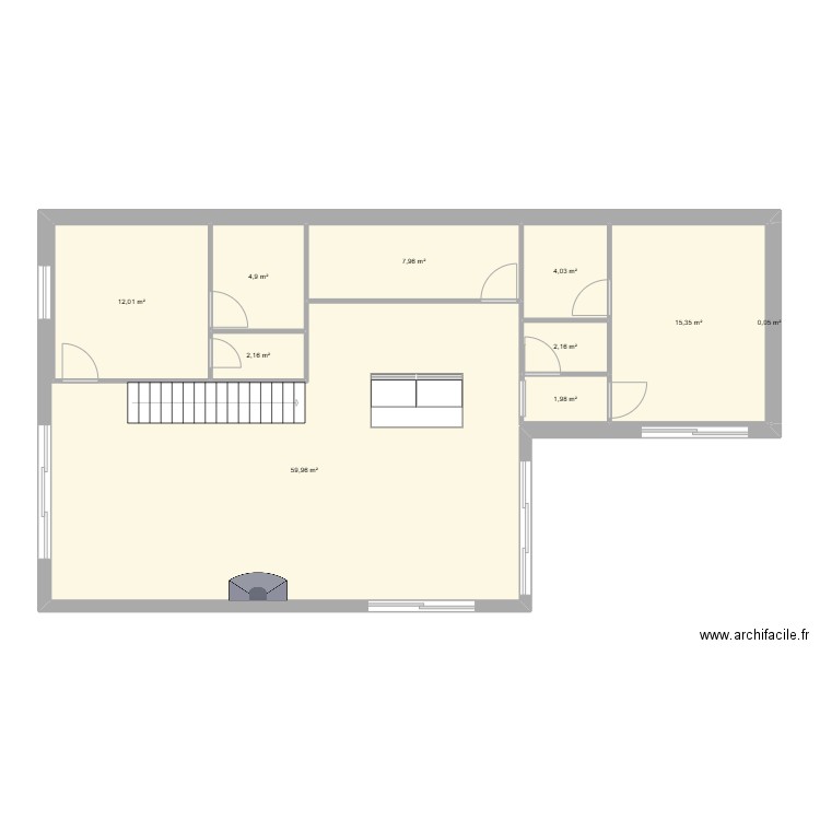 vvvv. Plan de 17 pièces et 226 m2