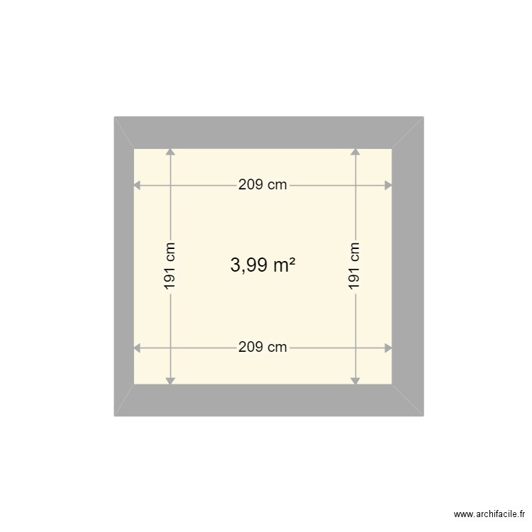 Clichy 1er. Plan de 1 pièce et 4 m2