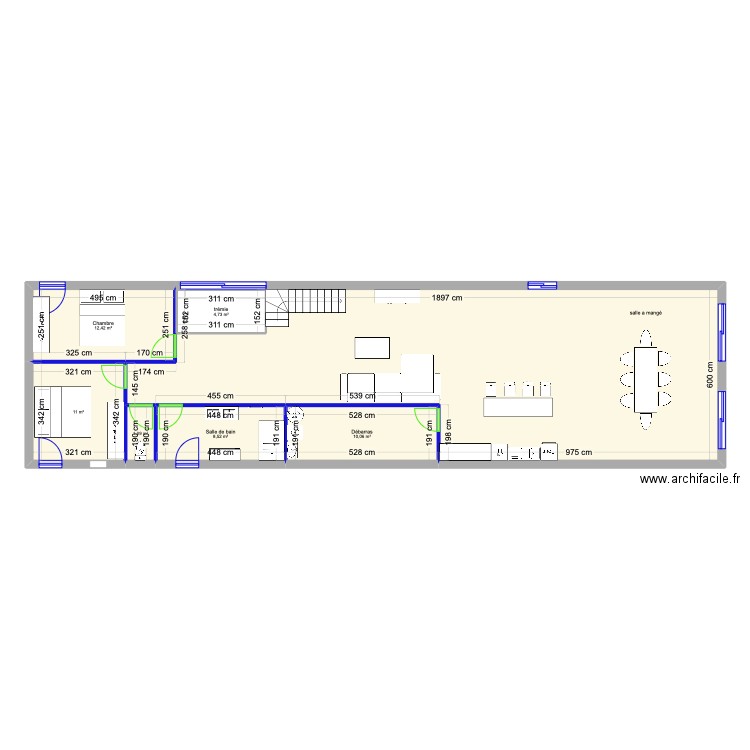 wolf parent . Plan de 7 pièces et 147 m2