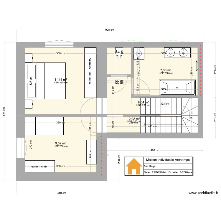 Archamps 3. Plan de 12 pièces et 124 m2