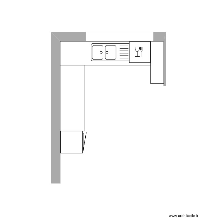 cuisine. Plan de 0 pièce et 0 m2