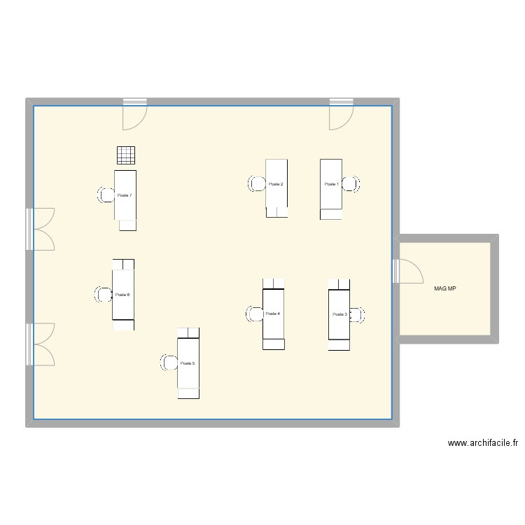 Plan 2. Plan de 2 pièces et 134 m2