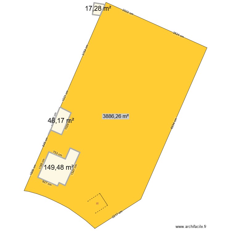 Nancy projet Garage. Plan de 3 pièces et 215 m2