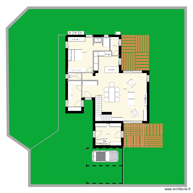 Maison Tarnos. Plan de 14 pièces et 747 m2