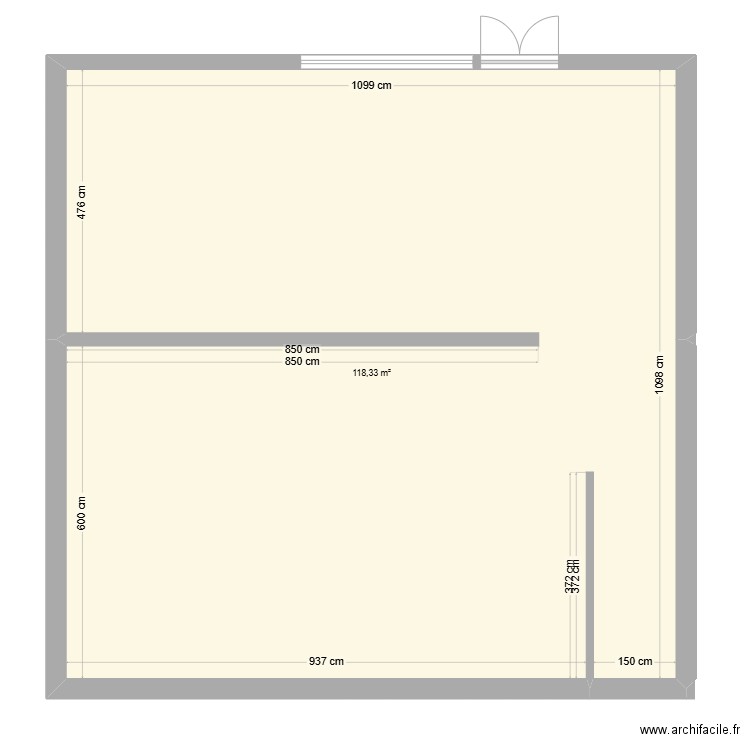 ecole de musique. Plan de 1 pièce et 118 m2