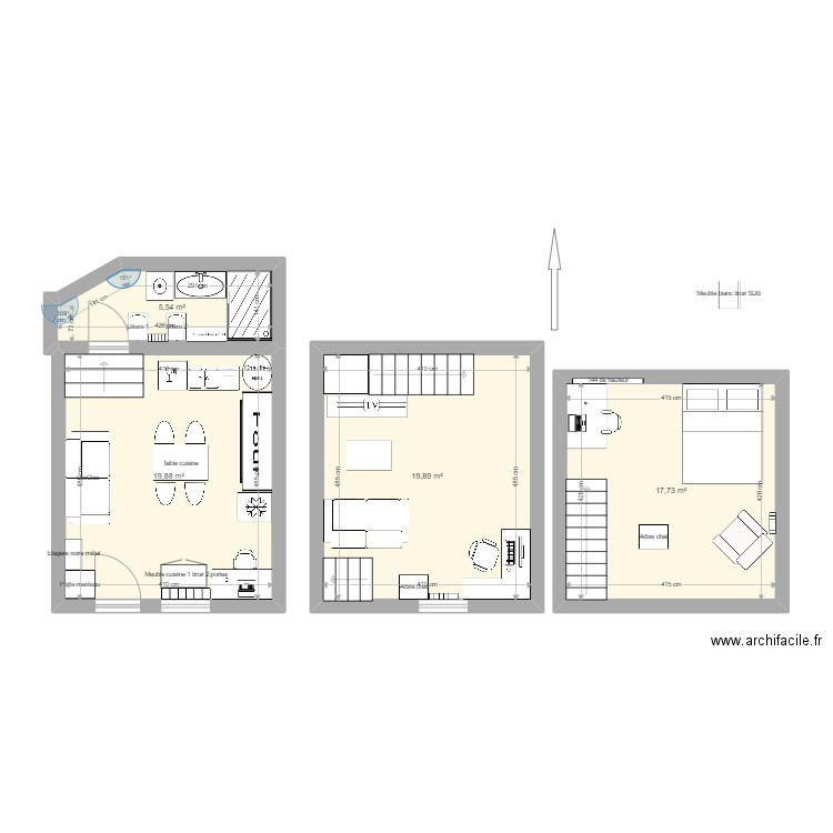 FuturAppartV2. Plan de 4 pièces et 63 m2