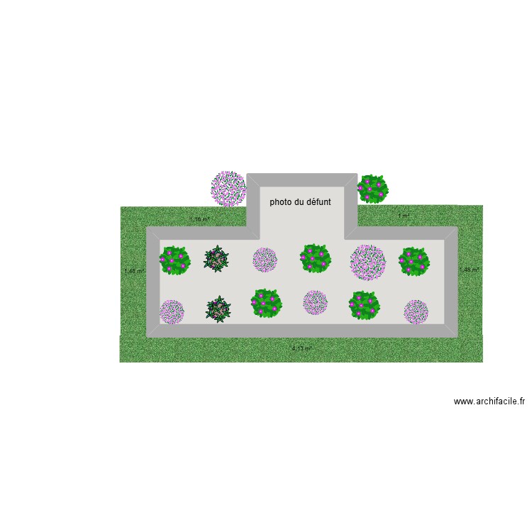 tombe cesaire. Plan de 1 pièce et 12 m2