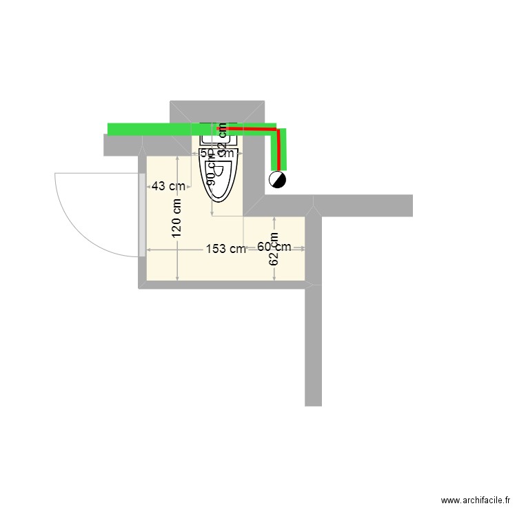 gica's food. Plan de 1 pièce et 2 m2