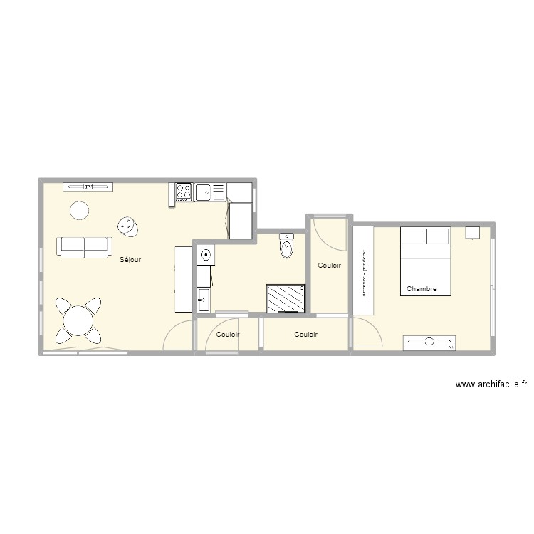 Résidence du Golf - Le Touquet Paris-Plage . Plan de 6 pièces et 38 m2