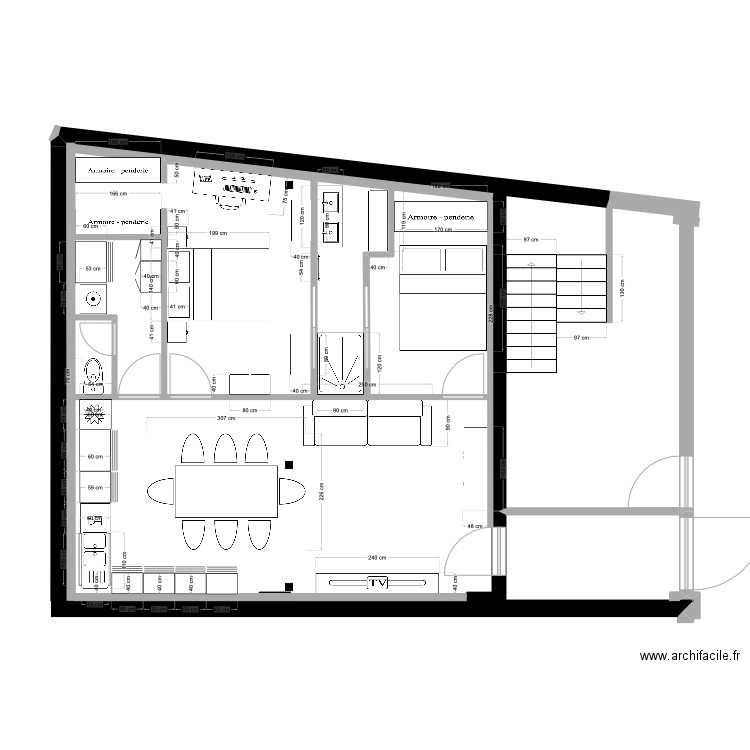 Rdc 4/3. Plan de 0 pièce et 0 m2