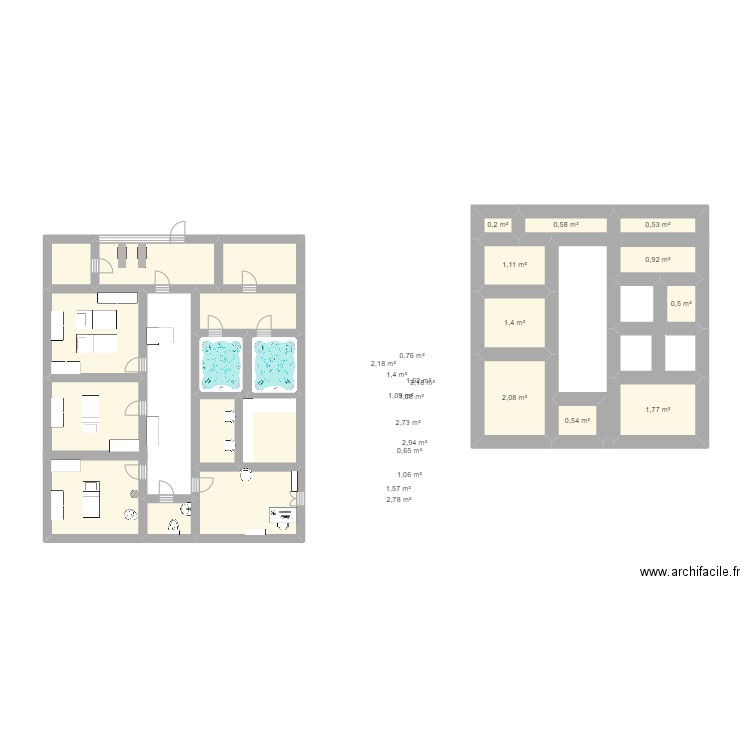 plan vente cap. Plan de 23 pièces et 33 m2