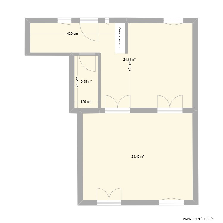 CAPITOU METRES 30122024. Plan de 3 pièces et 51 m2