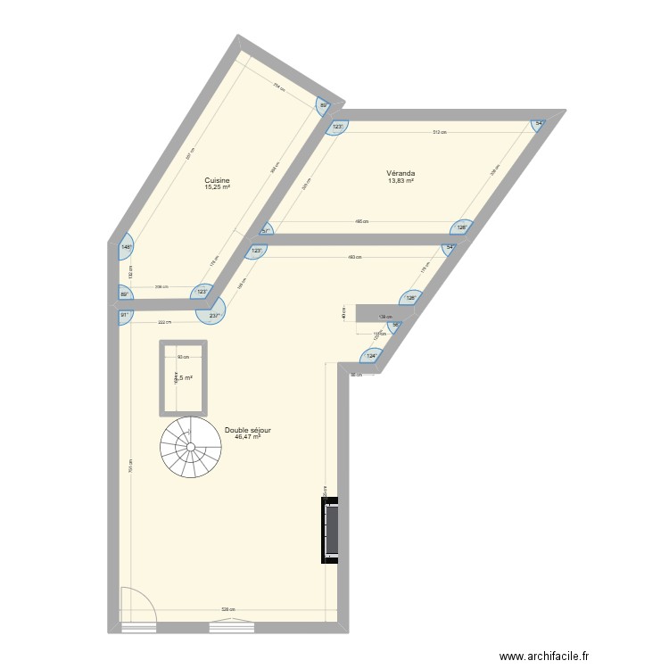 carteret. Plan de 4 pièces et 79 m2