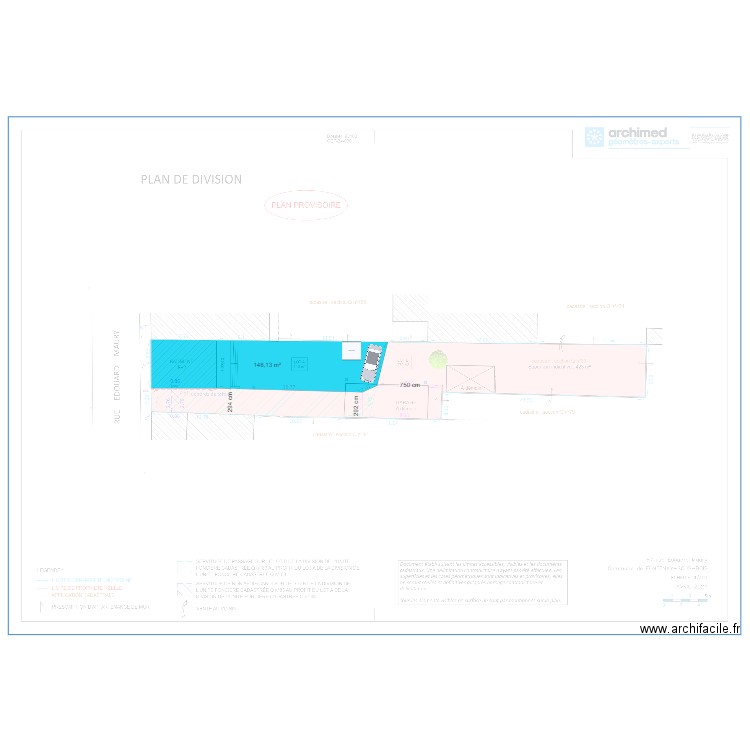 découpage parcelle. Plan de 0 pièce et 0 m2