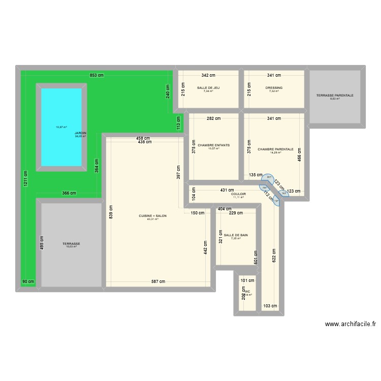 F3 SERENA. Plan de 12 pièces et 190 m2