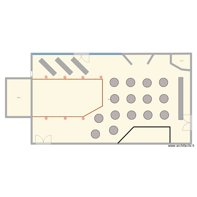 Mariage Christo. Plan de 3 pièces et 412 m2