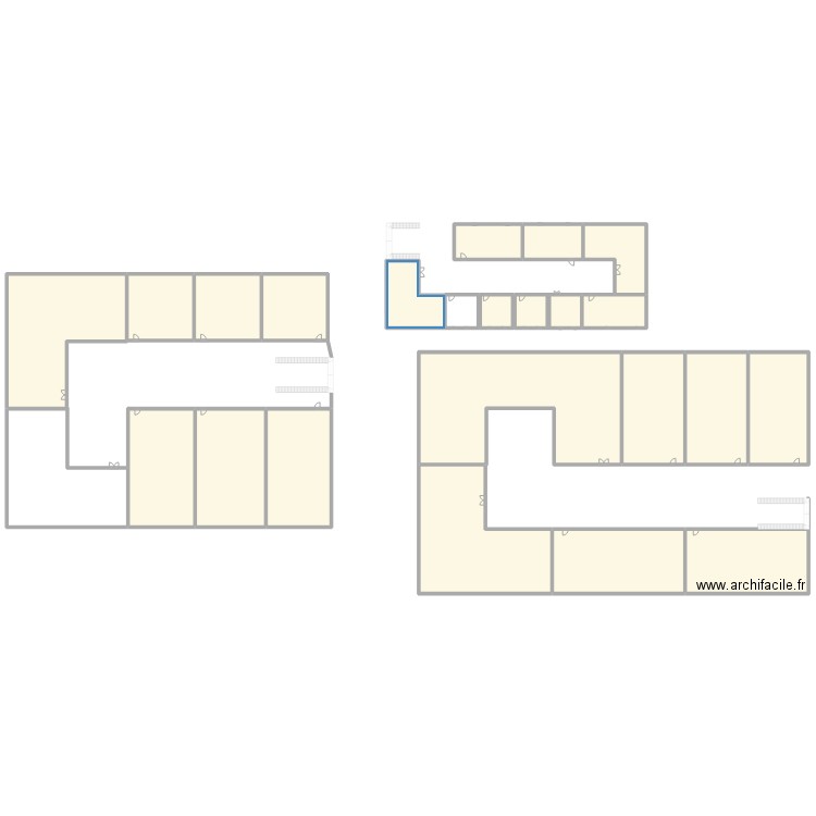 1er étage - Collège Verneuil. Plan de 22 pièces et 2891 m2