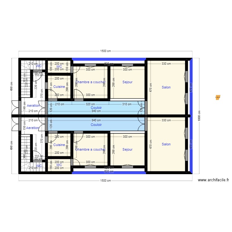 PLAN 15X10 Clint 47643318. Plan de 20 pièces et 121 m2