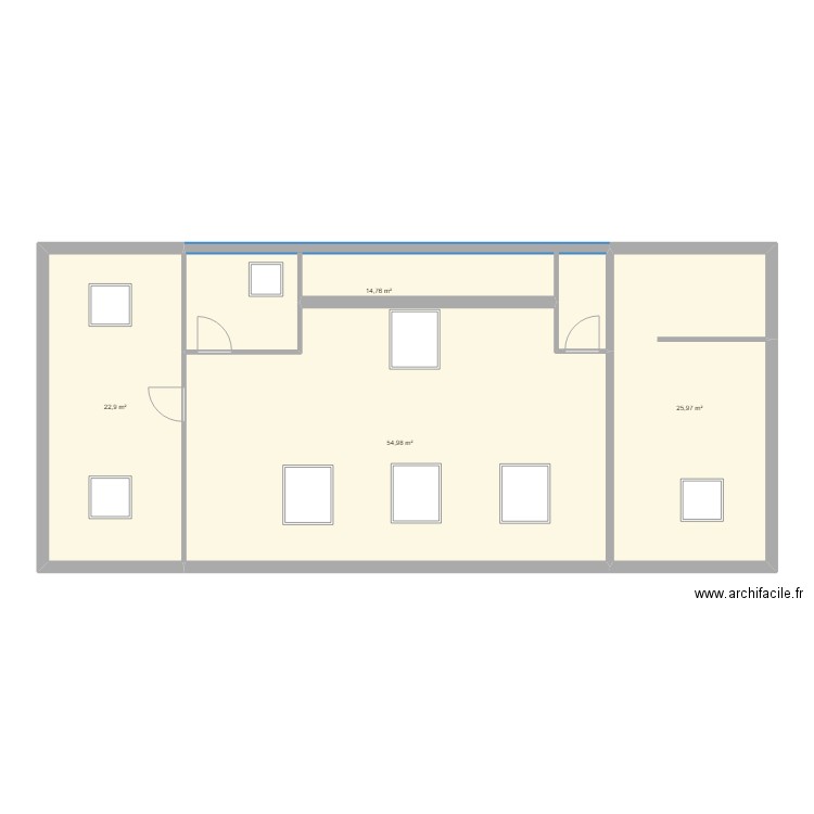 ETAGE SUITE. Plan de 4 pièces et 119 m2