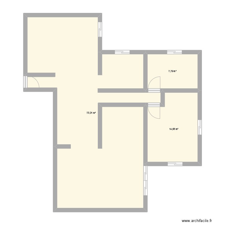 grandemotte. Plan de 3 pièces et 96 m2