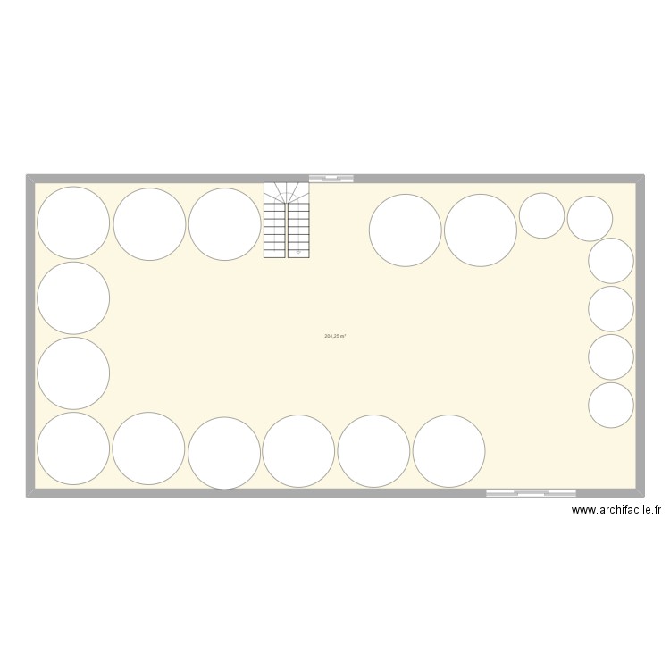 P11. Plan de 1 pièce et 204 m2