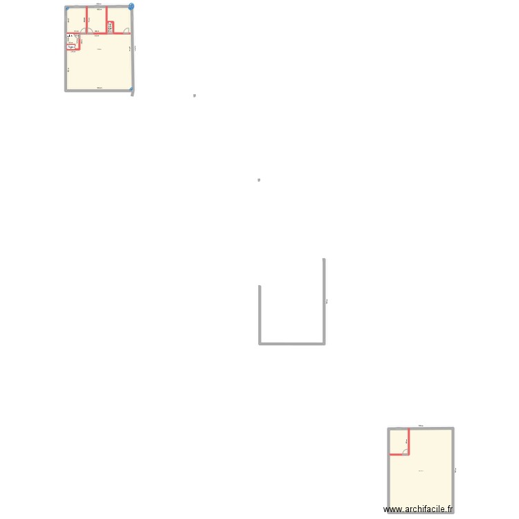 villeneuve1. Plan de 3 pièces et 260 m2